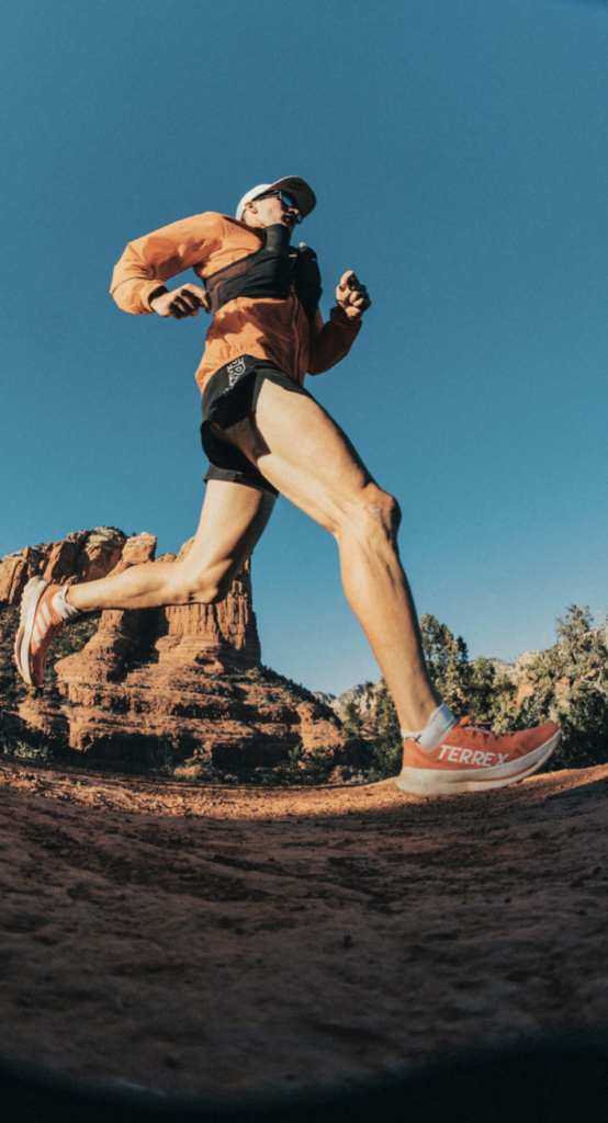 A photo of a man running